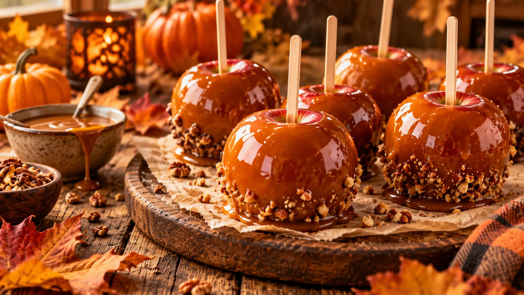 Manzanas acarameladas para Halloween