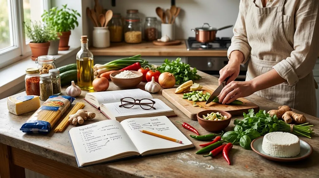adaptar una receta extranjera a ingredientes locales
