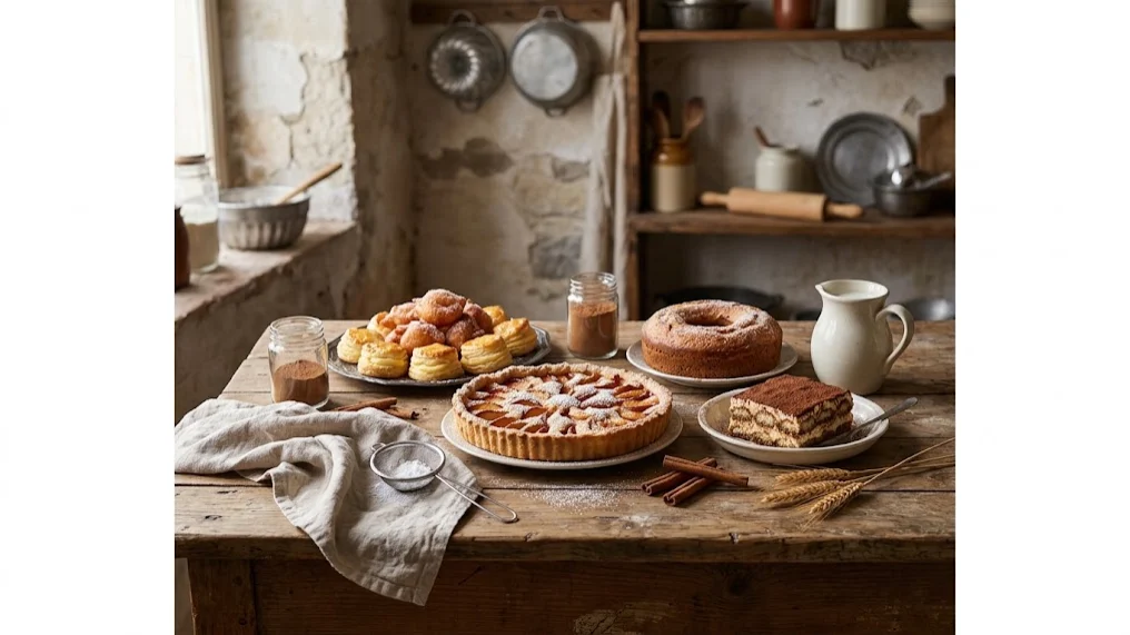Postres de Europa: repostería tradicional país por país en un espacio real